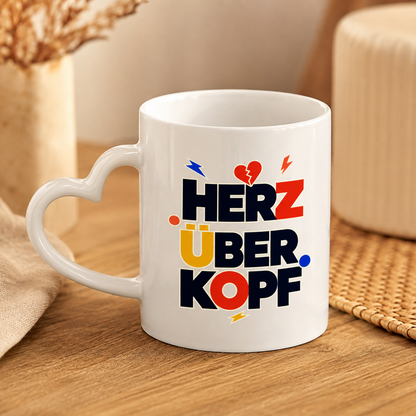 Herz über Kopf – Tasse mit Herzhenkel