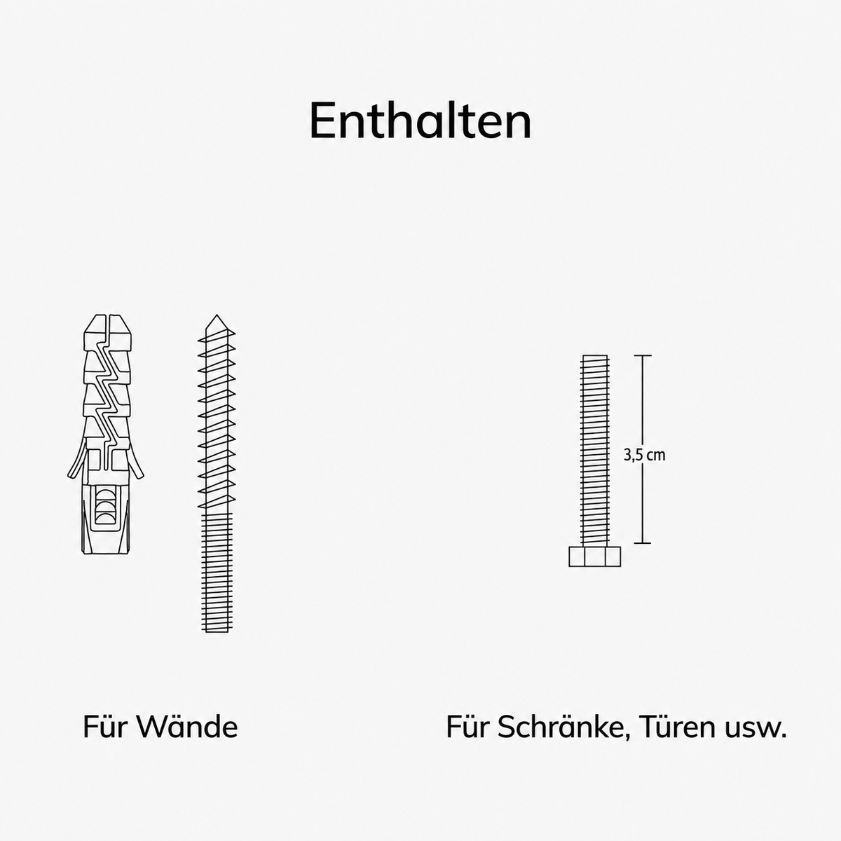 Runder Spiegel-Wandhaken aus Walnussholz – 10 cm