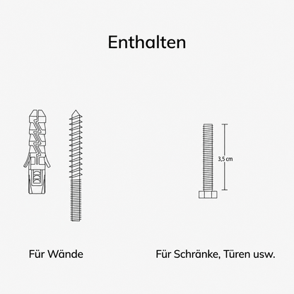 Runder Spiegel-Wandhaken aus Walnussholz – 10 cm